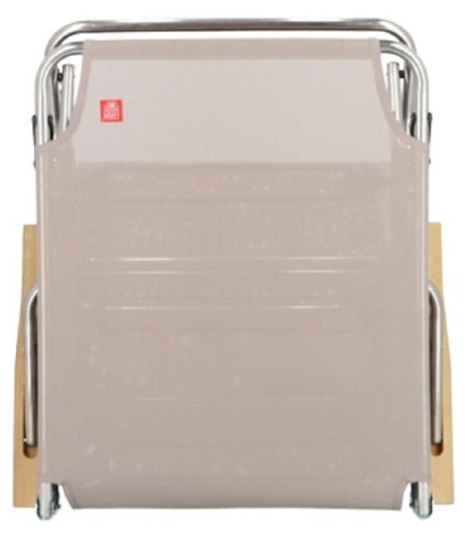 FIAM® Liegestuhl AMIGO 40+ Taupe mit Armlehnen/Eschenholz